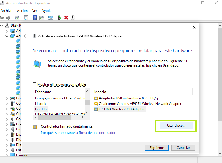 Descarga driver tp Link
